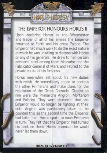 The Emperor Honours Horus II